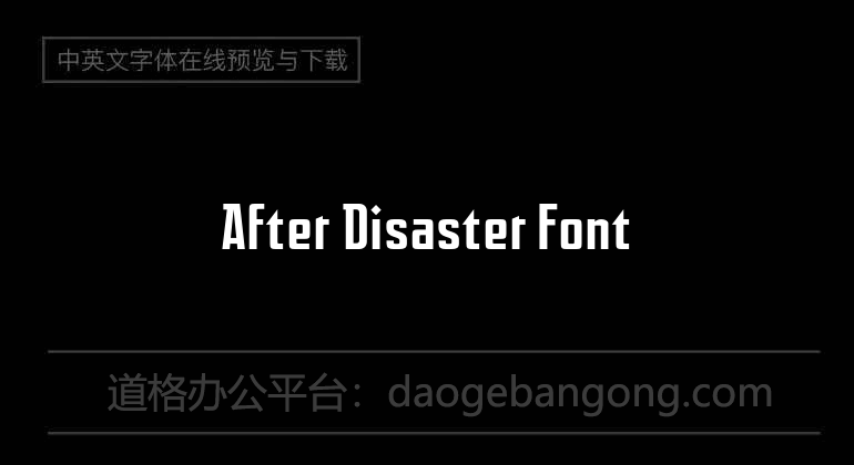 After Disaster Font