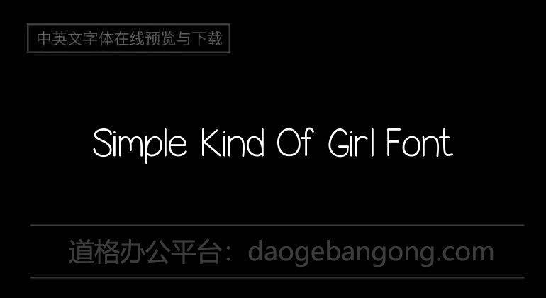 Simple Kind Of Girl Font