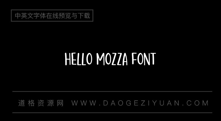 Hello Mozza Font