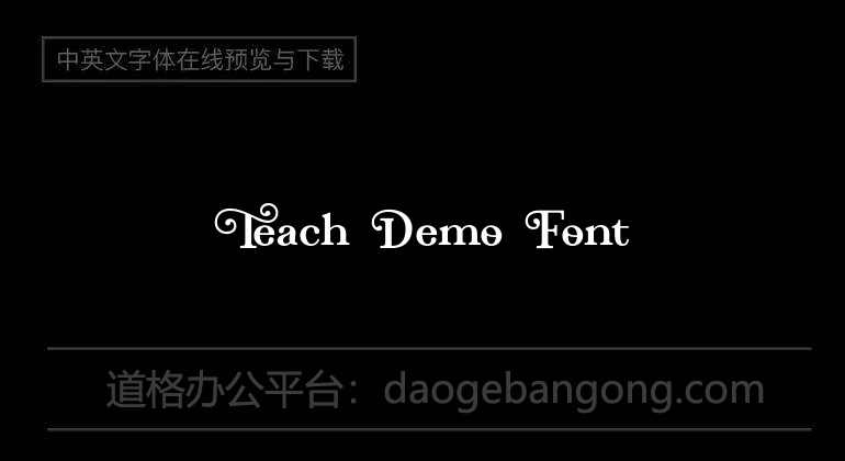 Teach Demo Font