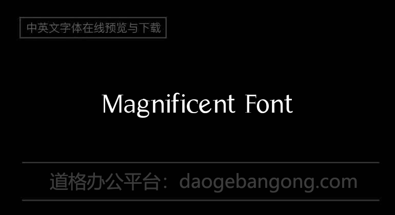 Magnificent Font