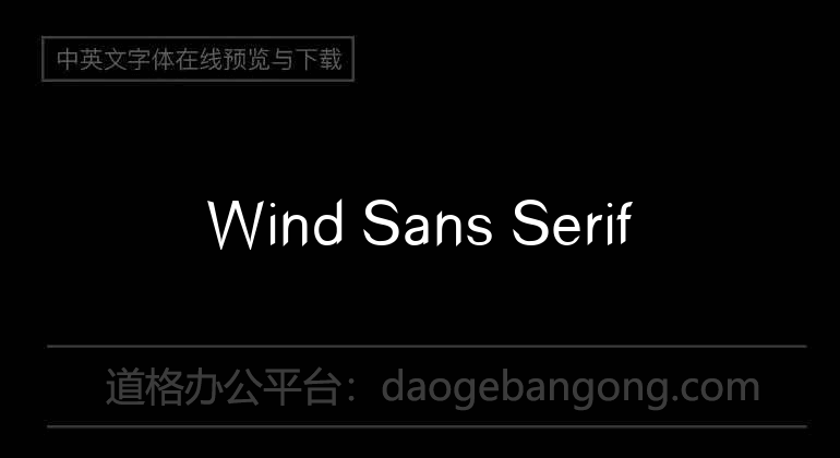 Wind Sans Serif