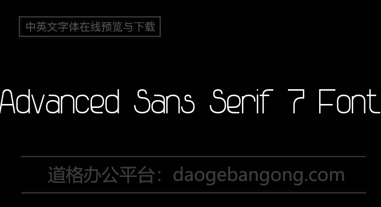 Advanced Sans Serif 7 Font