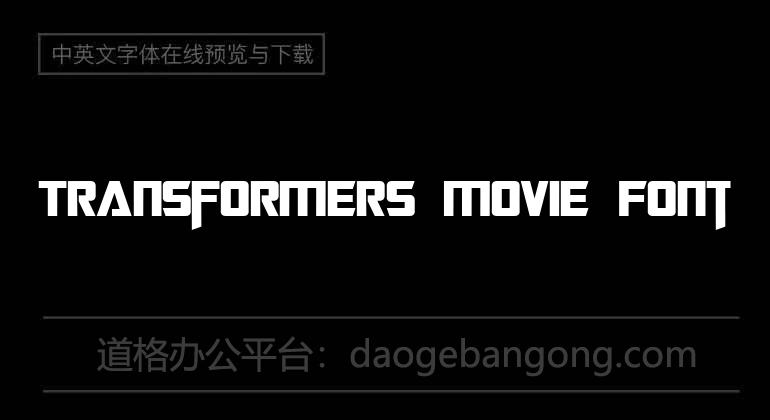 Transformers Movie Font