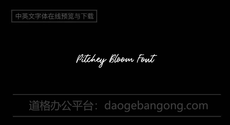 Pitchey Bloom Font