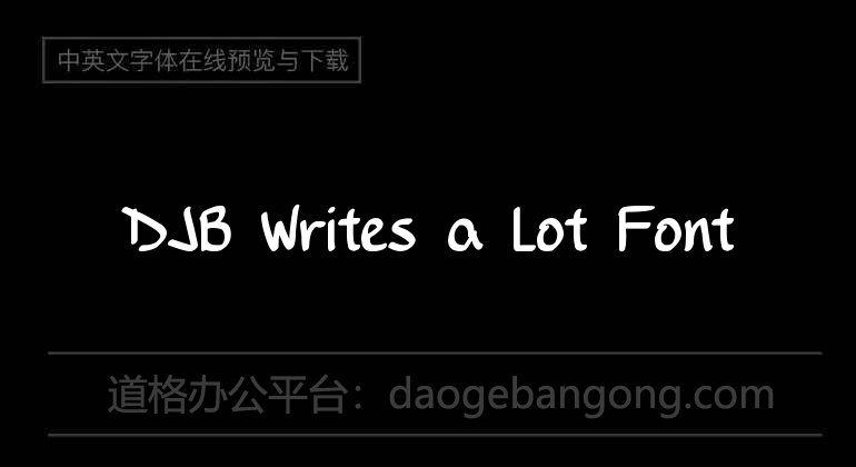 DJB Writes a Lot Font