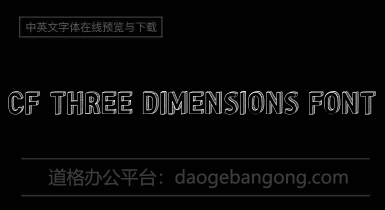 CF Three Dimensions Font