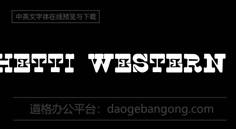 Spoghetti Western Font