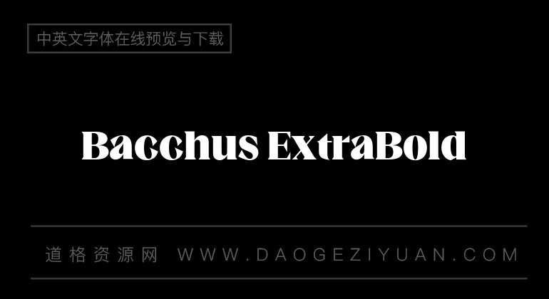 Bacchus Extra Bold