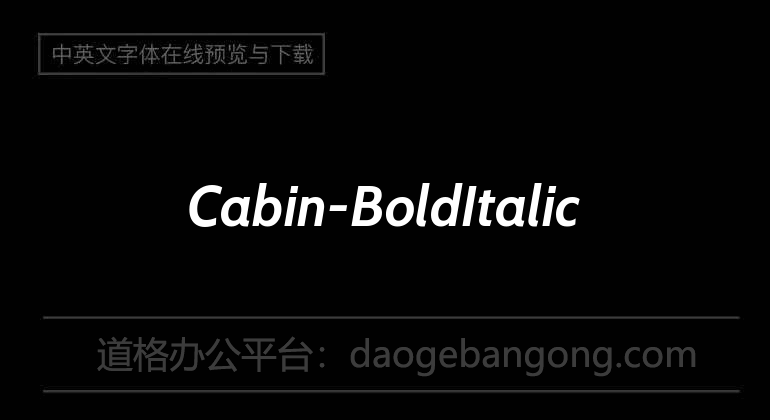 Cabin-BoldItalic