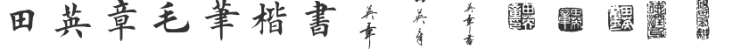 Tian Yingzhang brush regular script
