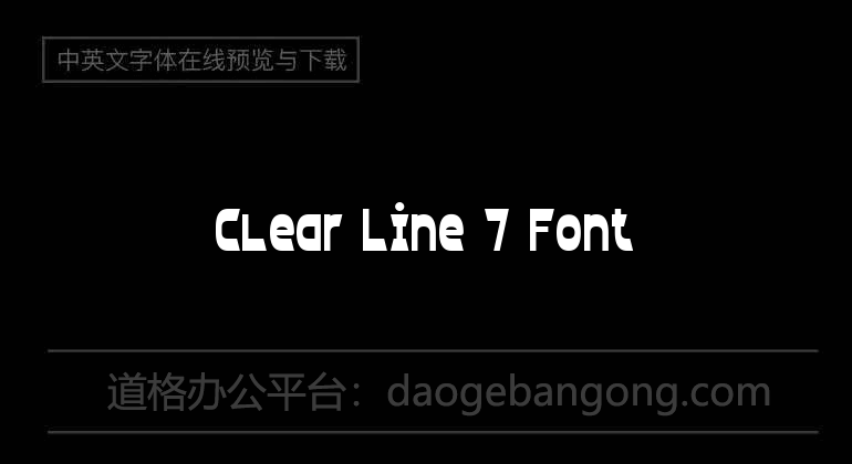 Clear Line 7 Font