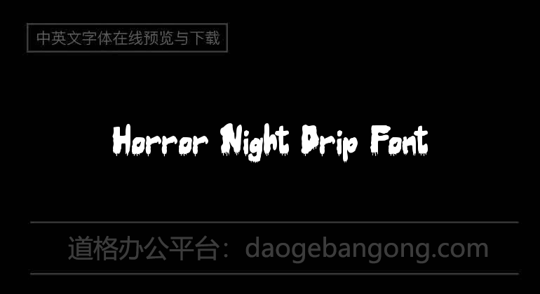 Horror Night Drip Font