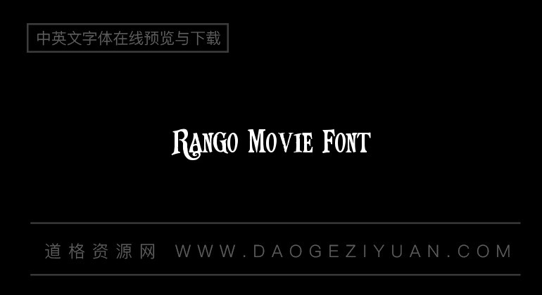 Rango Movie Font