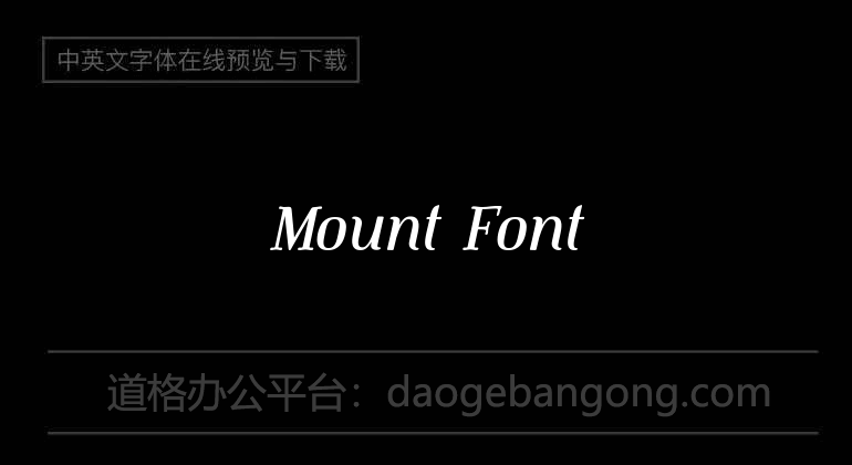 Mount Font