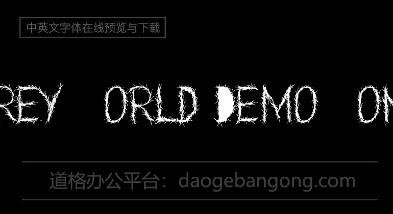 Gray World Demo Font