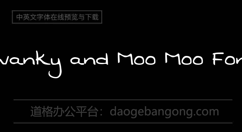 Swanky and Moo Moo Font