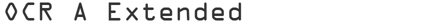 OCR A Extended