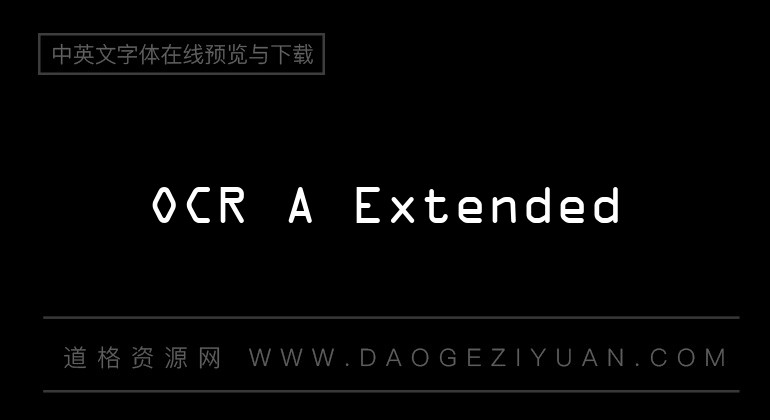 OCR A Extended