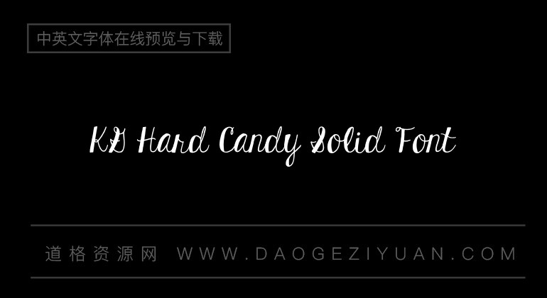 KG Hard Candy Solid Font