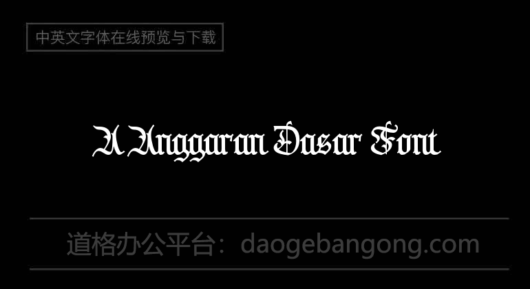 A Anggaran Dasar Font