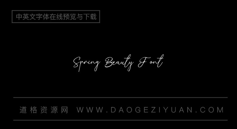 Spring Beauty Font