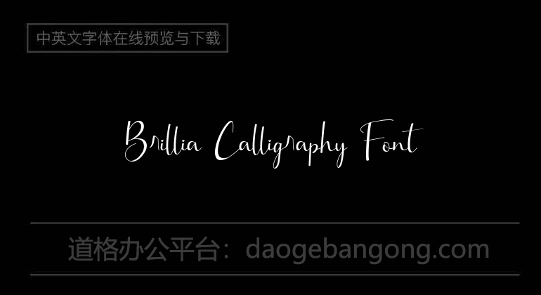 Brillia Calligraphy Font