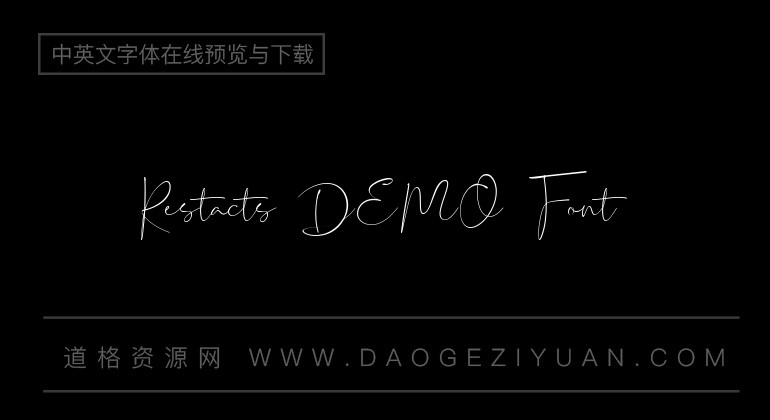 Restacts DEMO Font