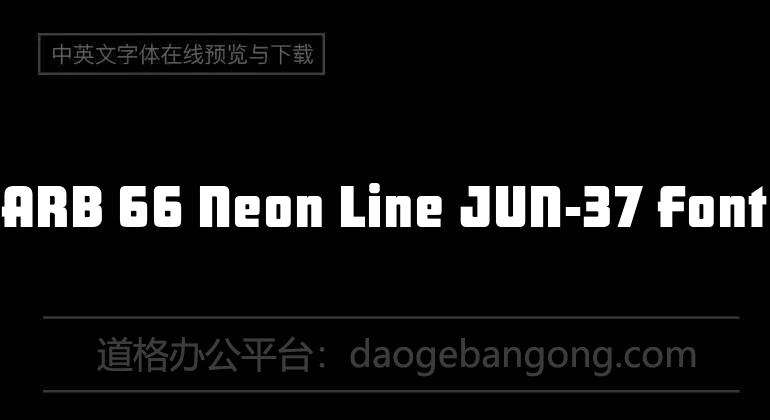ARB 66 Neon Line JUN-37 Font
