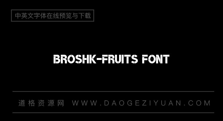 BroshK-Fruits Font