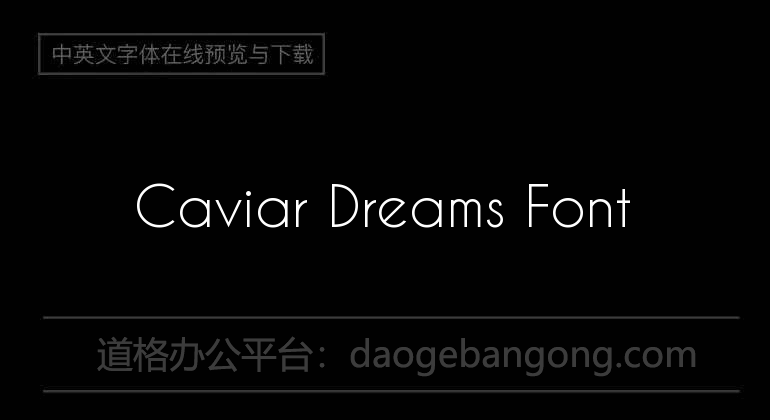 Caviar Dreams Font