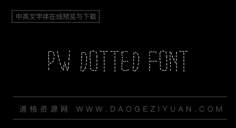 PW Dotted Font