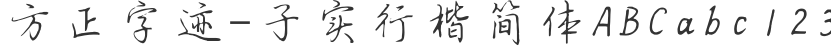 Founder's handwriting - Zi Xing Kai Simplified