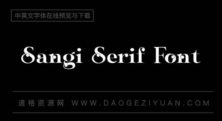 Sangi Serif Font
