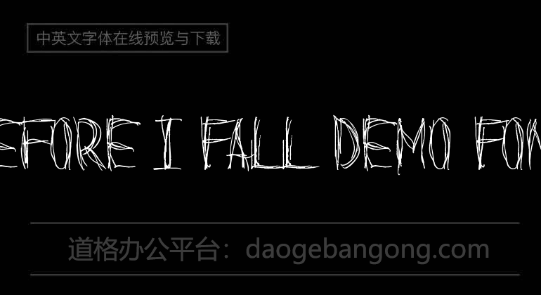 Before I Fall Demo Font