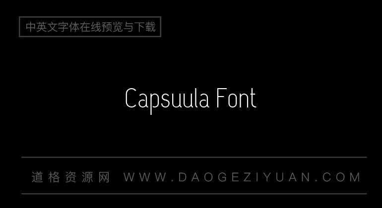 Capsuula Font
