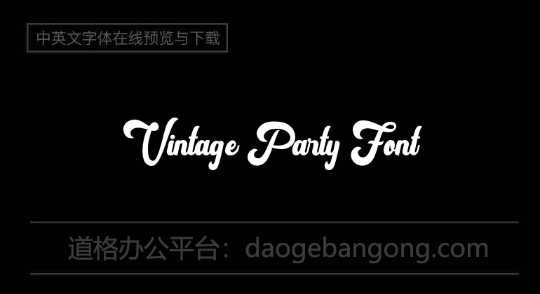 Vintage Party Font