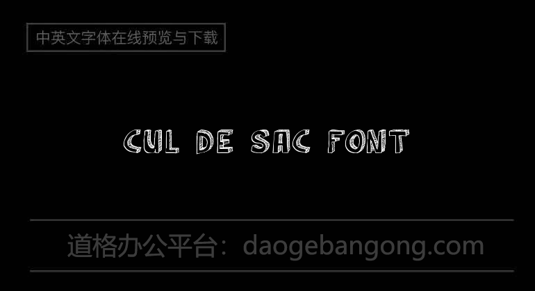 Cul De Sac Font