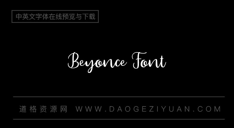 Beyonce Font