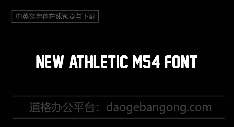 New Athletic M54 Font