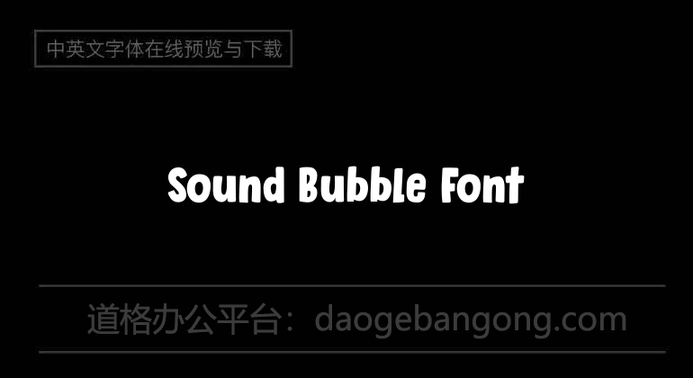 Sound Bubble Font