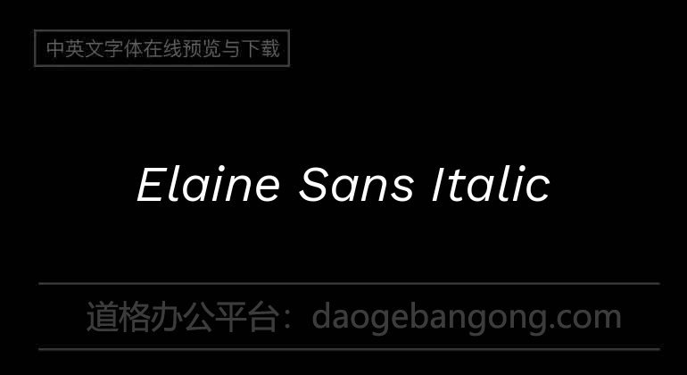 Elaine Sans Italic