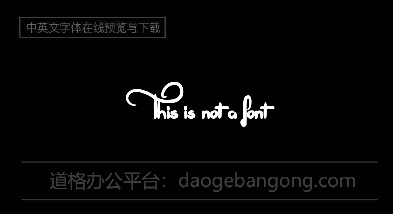 This is not a font