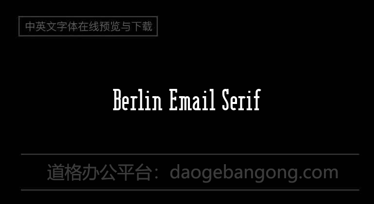 Berlin Email Serif