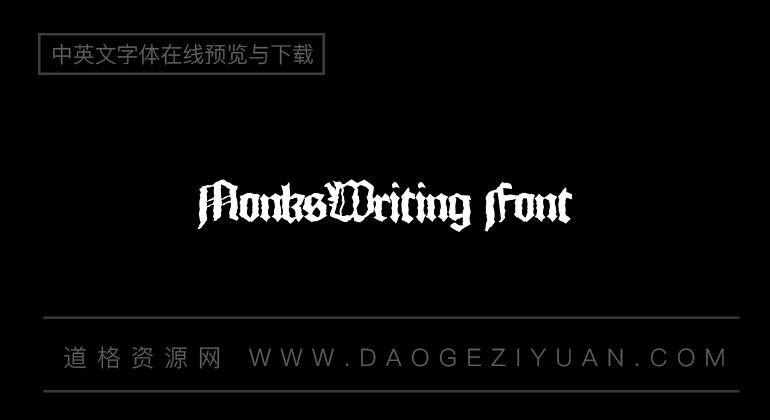 MonksWriting Font
