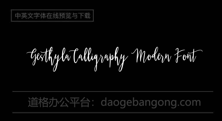 Gesthyla Calligraphy Modern Font