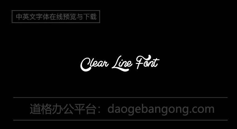 Clear Line Font