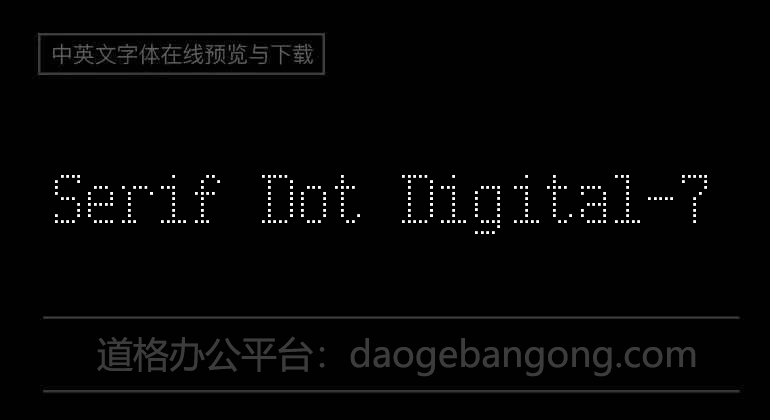 Serif Dot Digital-7