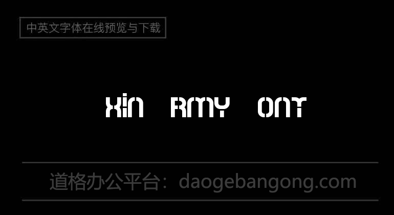Oxin Army Font