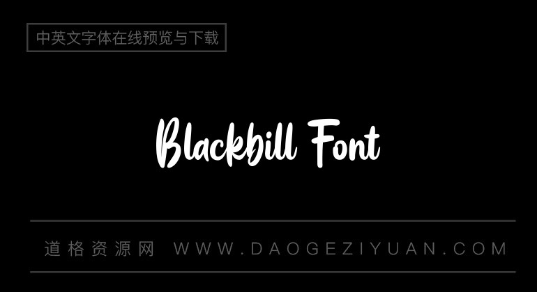 Blackbill Font